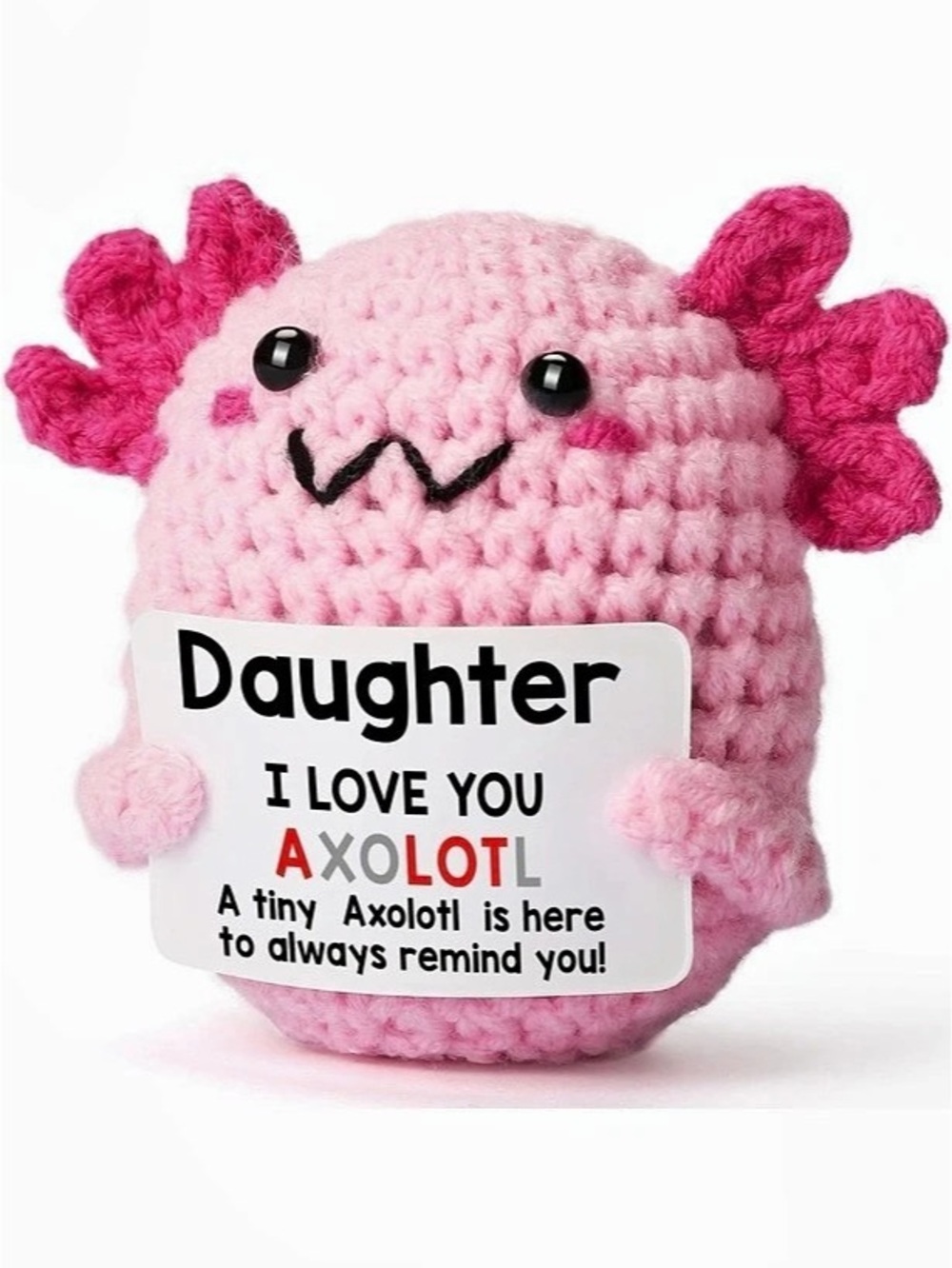 Axolotl Daughter I Love You A Xolotl Pink Plush Stuffed Animal